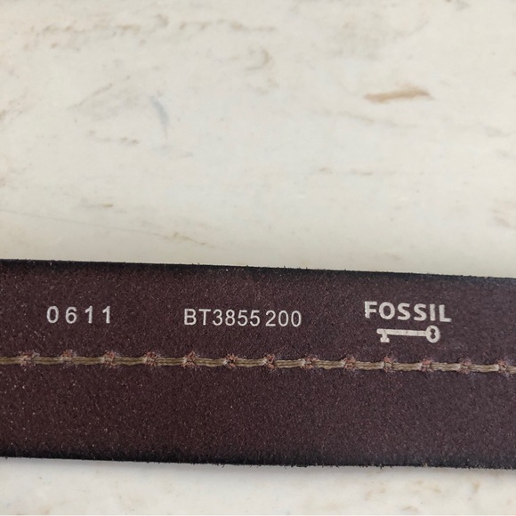 New Fossil Genuine Leather Belt Brown Size M main image 11